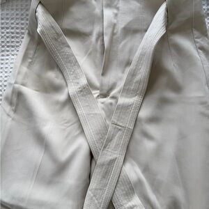 Zara Cream Women’s Tailored Pants with Belt